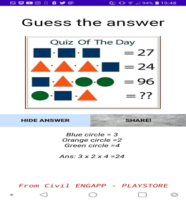 Civil ENGAPP -Math Quizzes